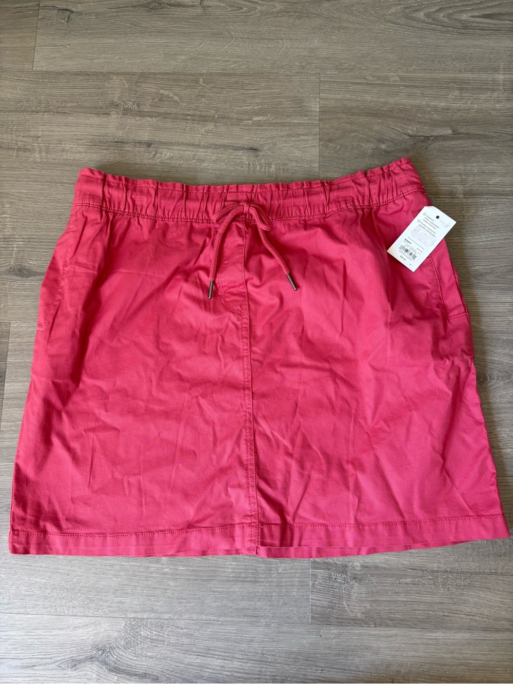 croft & barrow Coral Pink Drawstring Mini Skirt